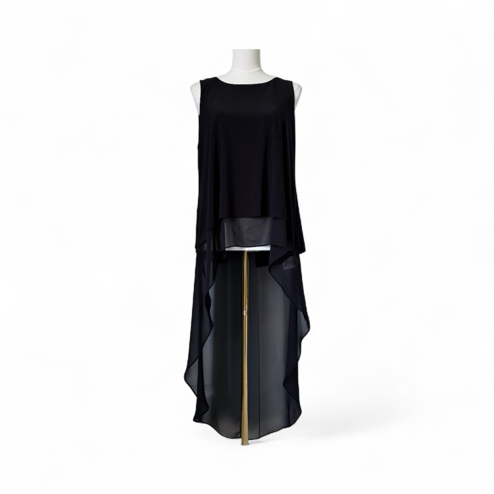 FRANK LYMAN | Black Hi-Low Sleeveless Top Sz 6